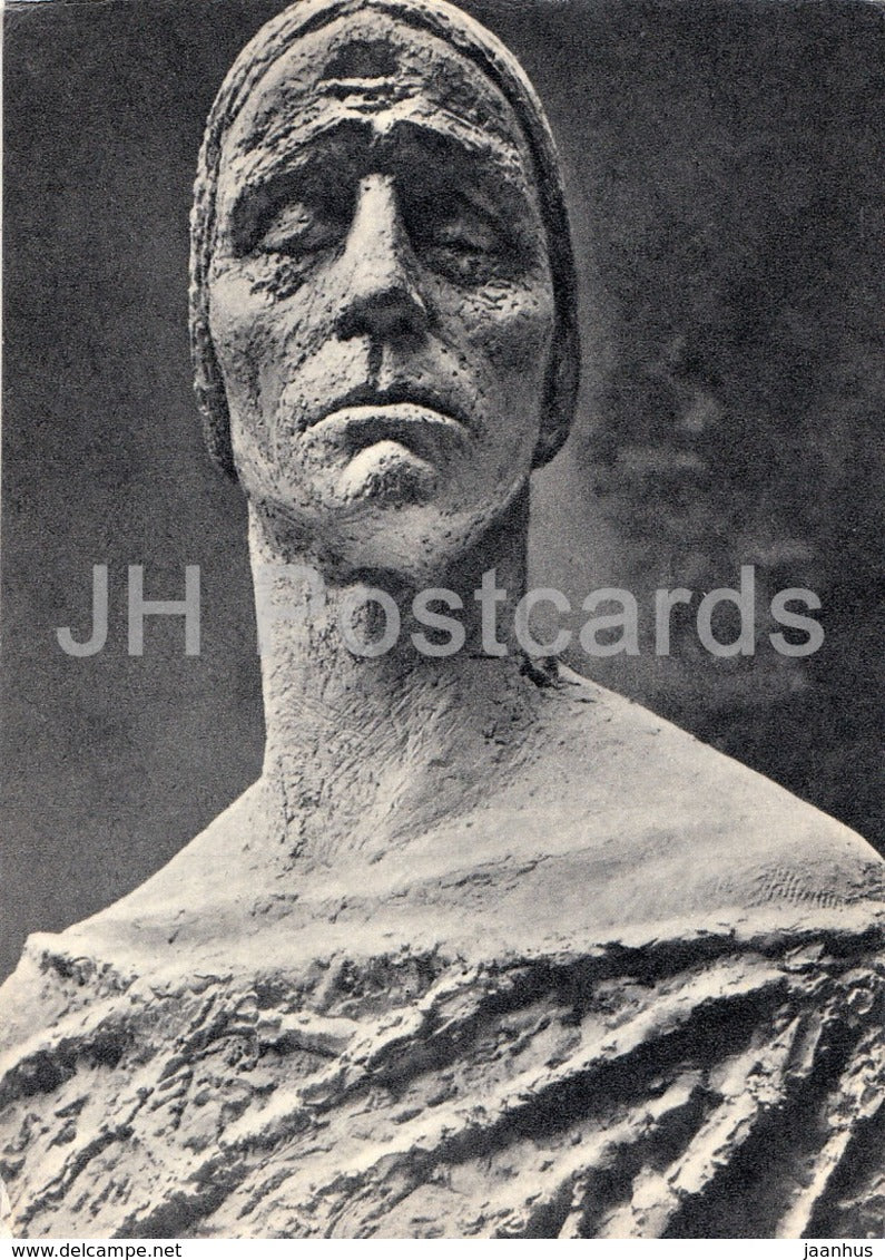 sculpture by Fritz Cremer - Germany, mournful Mother - German art - 1971 - Russia USSR - unused - JH Postcards