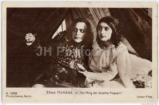 movie actress Erna Morena - Der Ring der Giuditta Foscari - Union Film - film - K. 1988 - Germany - used in Estonia - JH Postcards