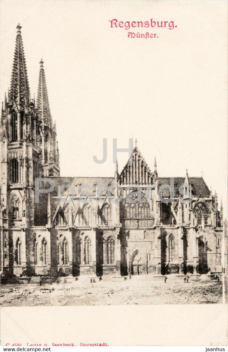 Regensburg - Munster - cathedral - 4538 - old postcard - Germany - unused - JH Postcards