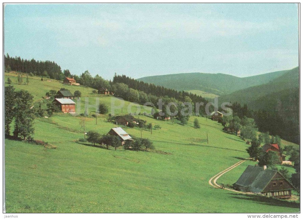 Krkonose - Strazne - village - Czechoslovakia - Czech - unused - JH Postcards