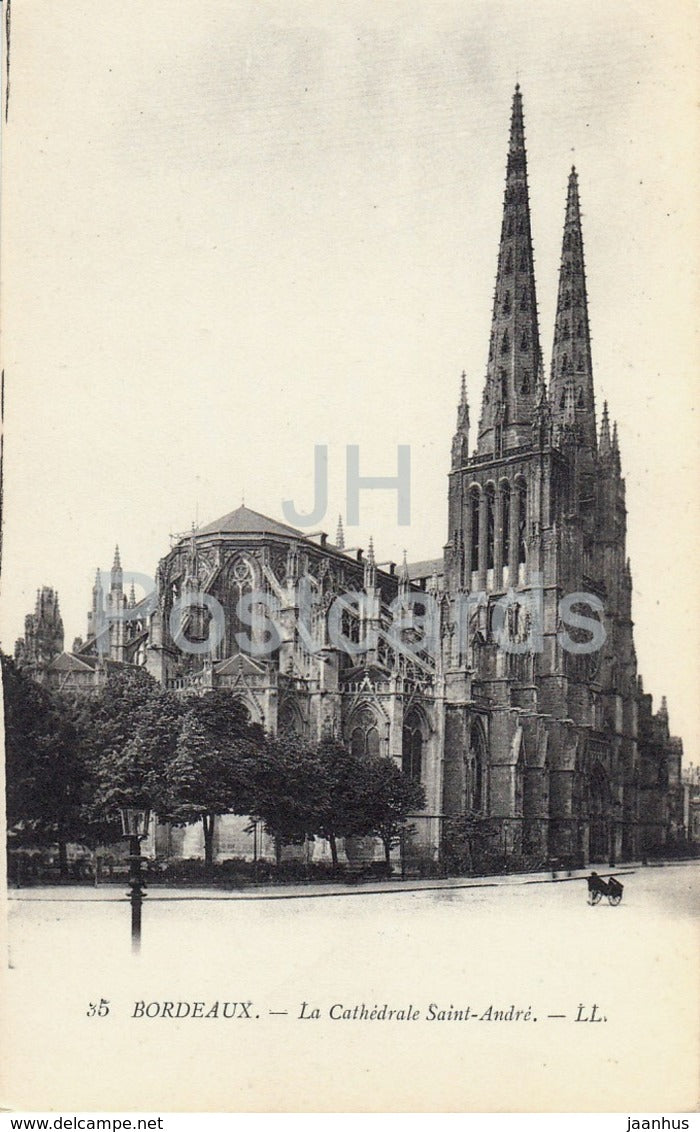 Bordeaux - La Cathedrale Saint Andre - cathedral - 35 - old postcard - France - unused