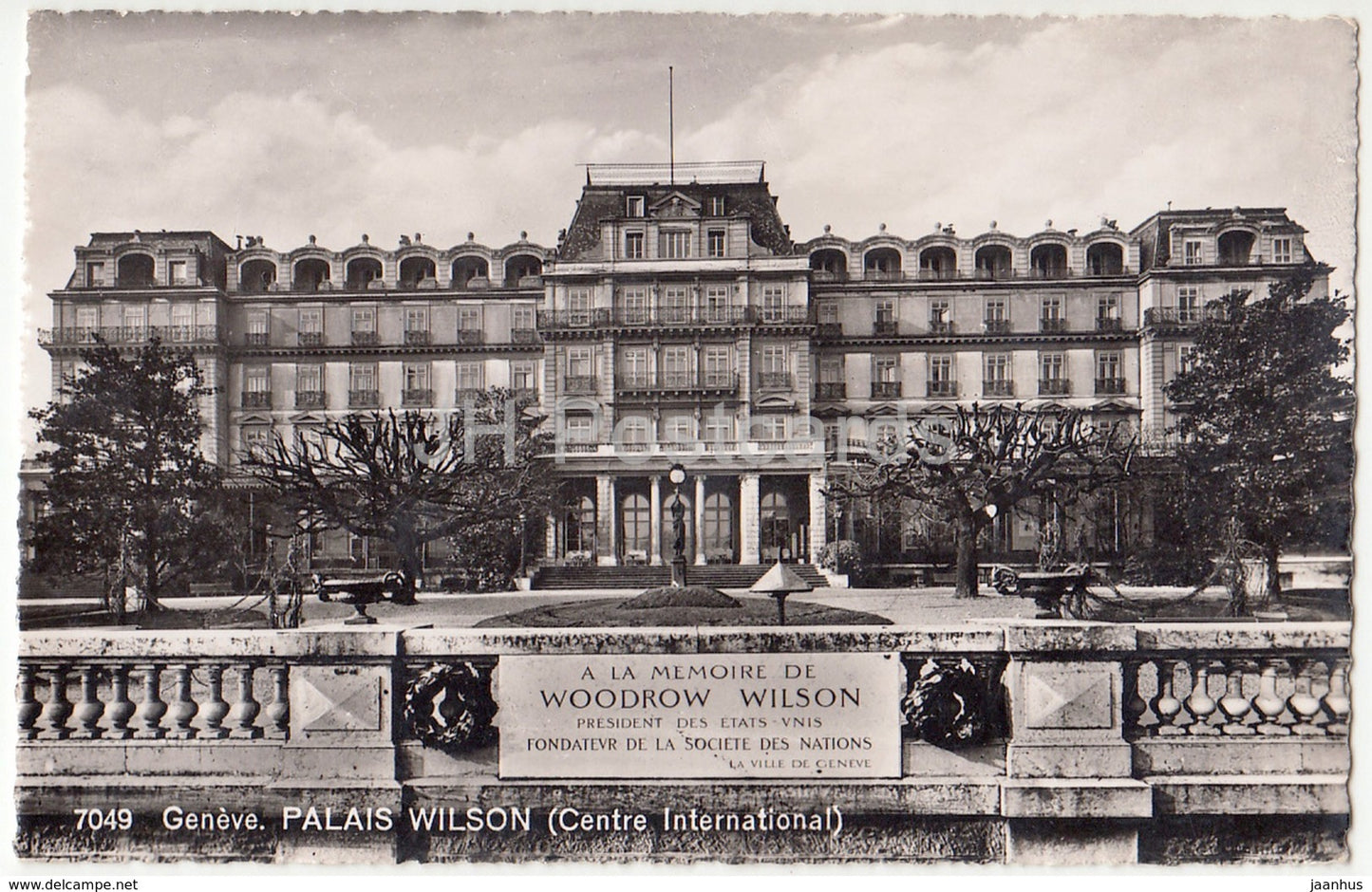 Geneve - Geneva - Palais Wilson - Centre International - 7049 - Switzerland - 1942 - used - JH Postcards