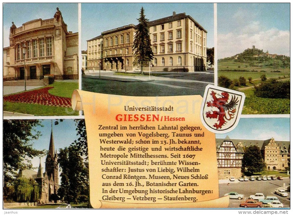 Universitätsstadt Giessen - university - 6300 - 1981 gelaufen - JH Postcards