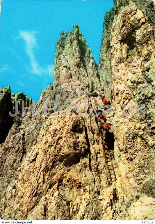 Via Ferrata al Passo Santner - Gruppo del Catinaccio - 1979 - Italy - used - JH Postcards