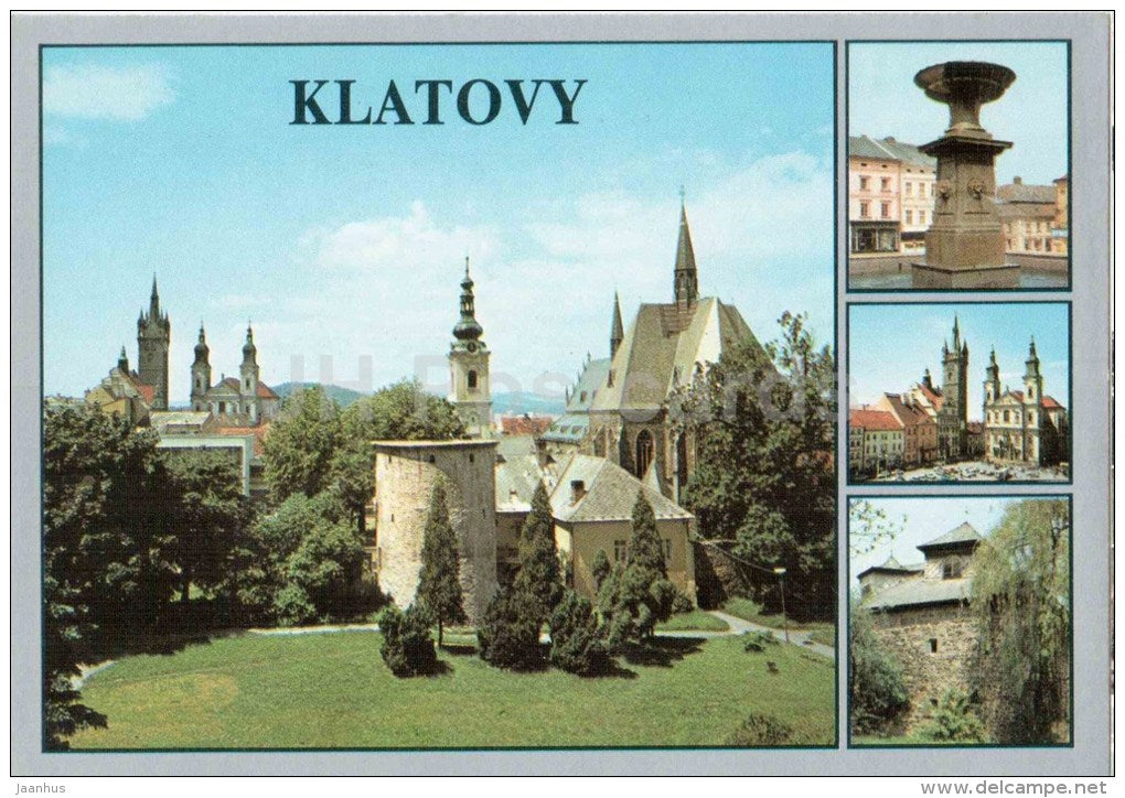 Klatovy - historical town - architecture - views - Czechoslovakia - Czech - unused - JH Postcards