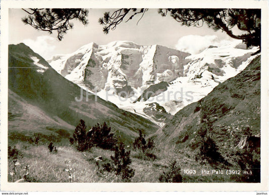 Piz Palu 3912 m - 1093 - old postcard - 1952 - Switzerland - used - JH Postcards