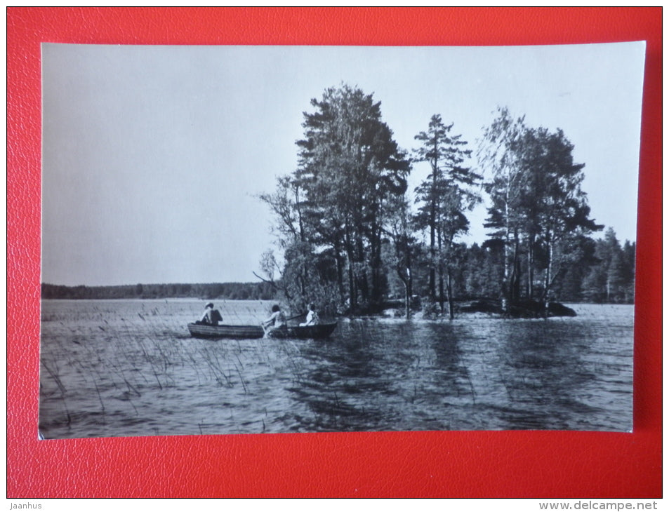 Vuokse river - boat - Käkisalmi - Priozersk - 1966 - Russia USSR - unused - JH Postcards