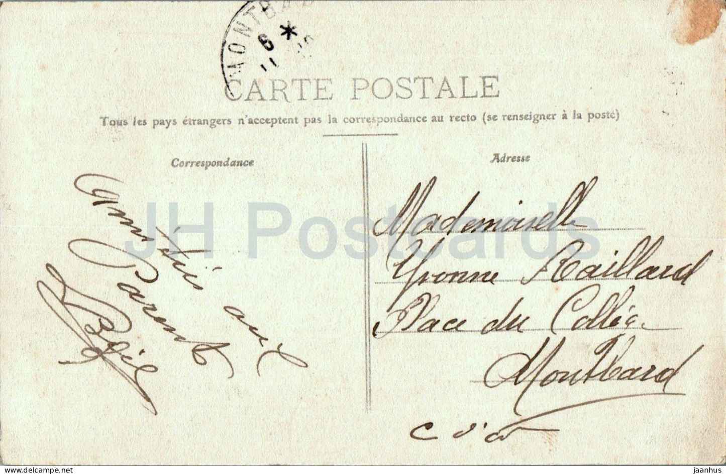 Belfort - Le Chateau - castle - 2 - old postcard - 1908 - France - used