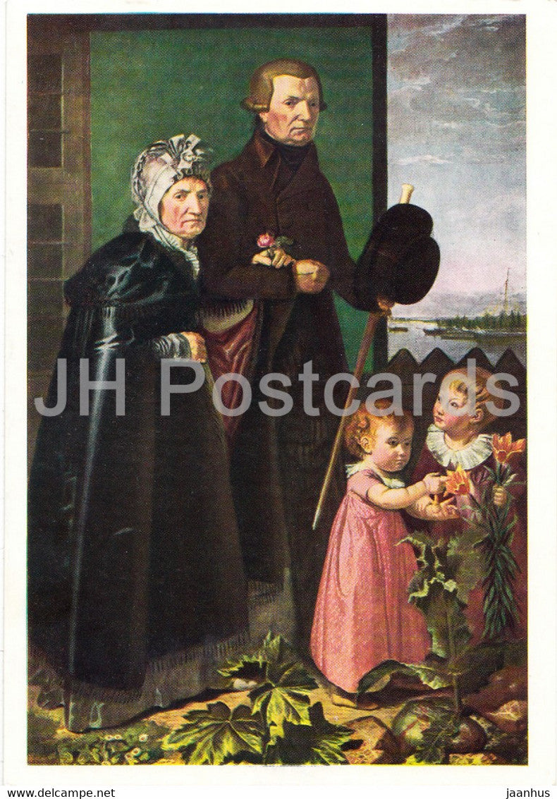 painting by Philipp Otto Runge - Eltern des Kunstlers - children - 943 - German art - Germany DDR - unused - JH Postcards