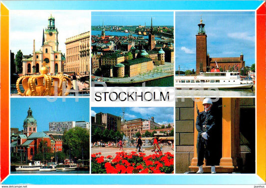 Stockholm - multiview - 406 - Sweden - used - JH Postcards