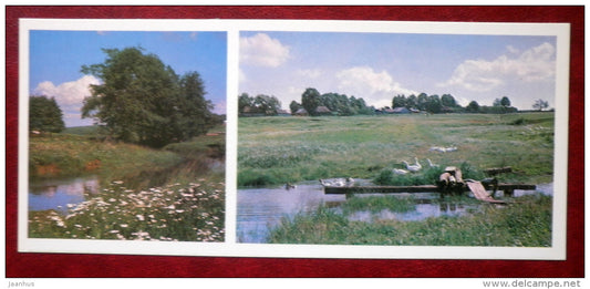 Voronka river by Grumant village - Yasnaya Polyana - Museum-Estate of Leo Tolstoy - 1976 - Russia USSR - unused - JH Postcards