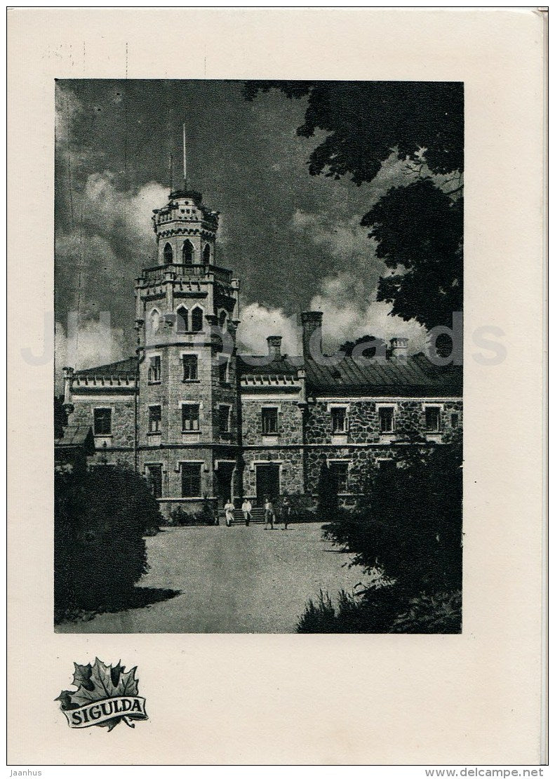 main building of sanatorium - Sigulda - old postcard - Latvia USSR - unused - JH Postcards