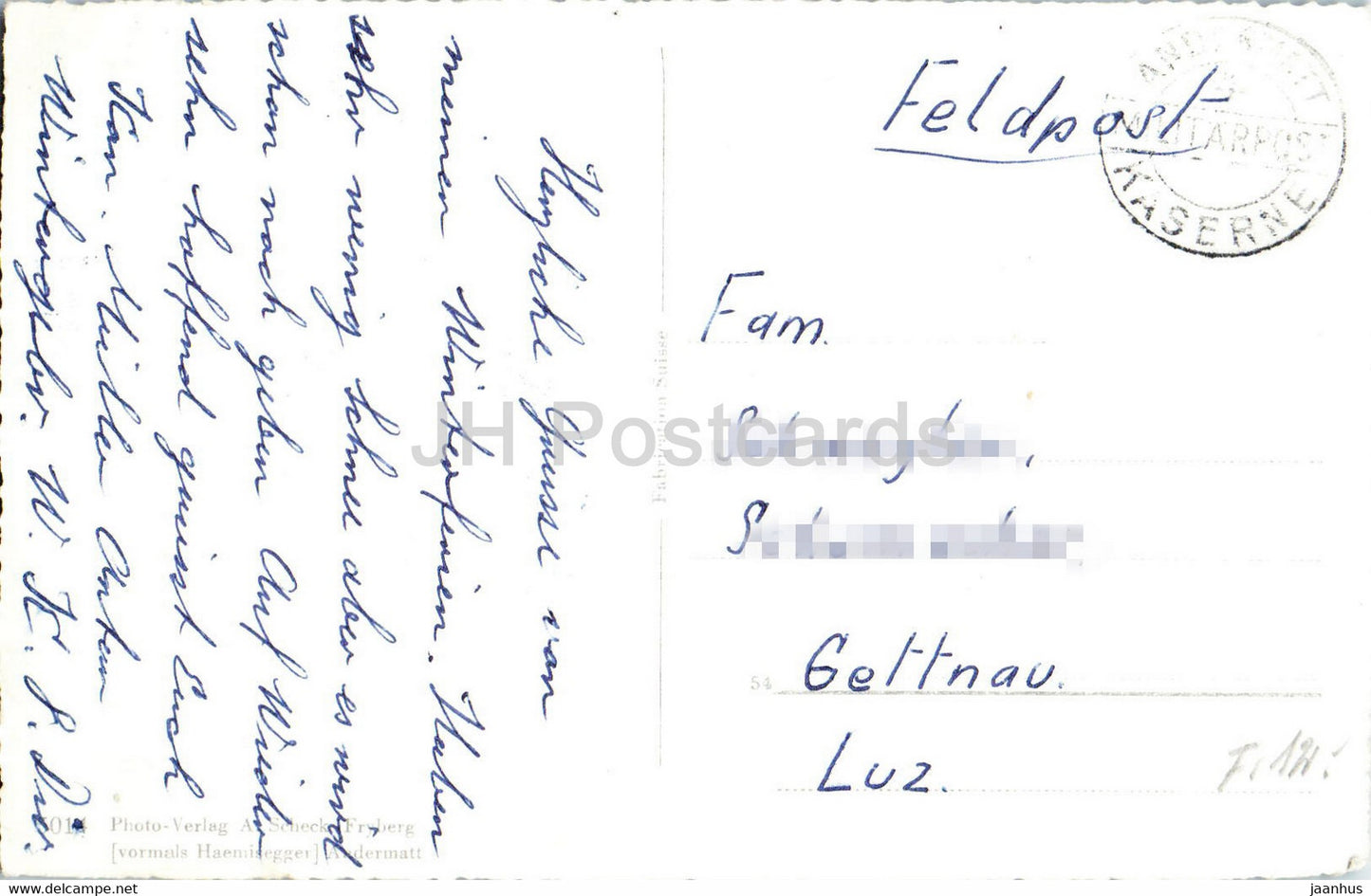 Andermatt gegen Furka - Feldpost - military mail - 5014 - old postcard - Switzerland - used