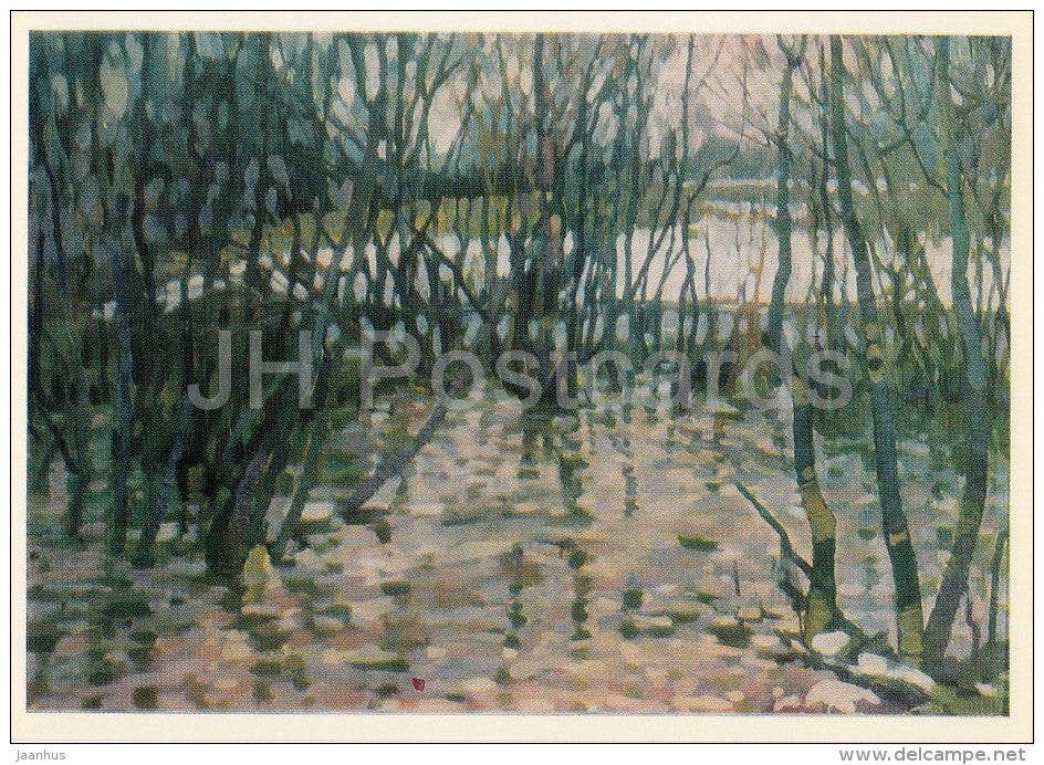 painting by A. Trofimov - It´s the Spring - Russian art - Russia USSR - 1976 - unused - JH Postcards