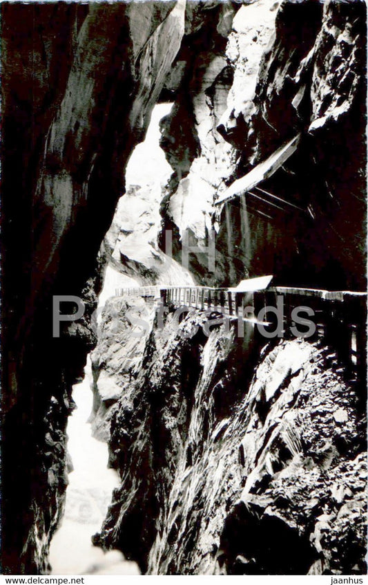 Taminaschlucht bei Bad Ragaz - 34 - 1947 - old postcard - Switzerland - used - JH Postcards