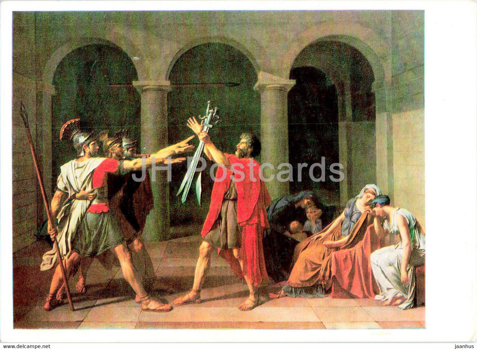 painting by Jacques-Louis David - Der Schwur der Horatier - The Oath of the Horatii - French art - Germany DDR - unused - JH Postcards