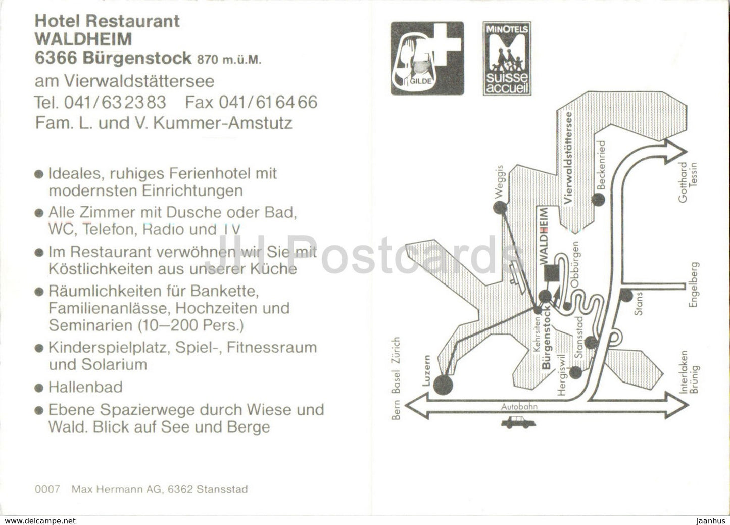 Hotel Waldheim - Burgenstock - Switzerland - unused