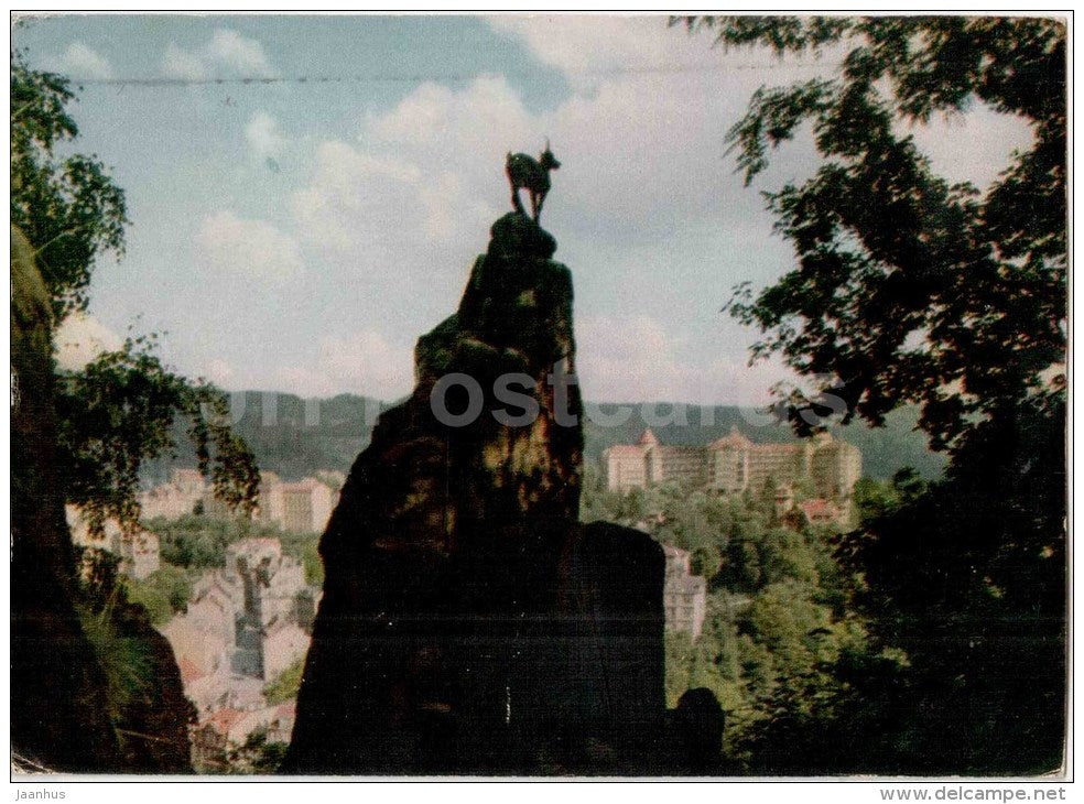 The Chamois below the Stag´s Rock - Karlovy Vary - Karlsbad - Czechoslovakia - Czech - used - JH Postcards