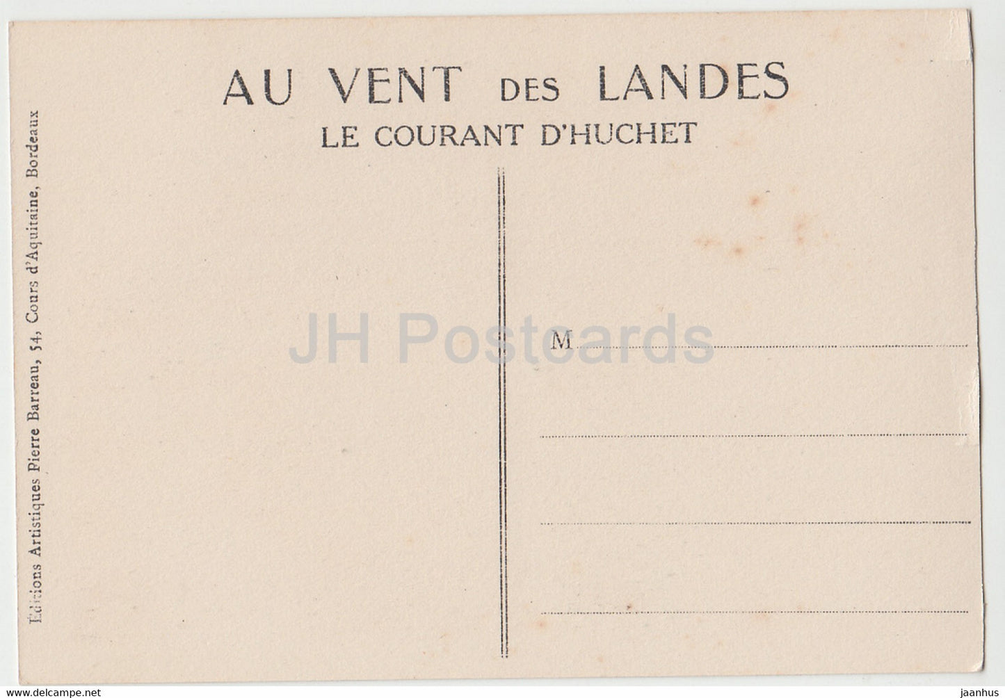 Le Courant d'Huchet - Les Exilés - Gabriel Dufau - bateau - carte postale ancienne - France - inutilisé