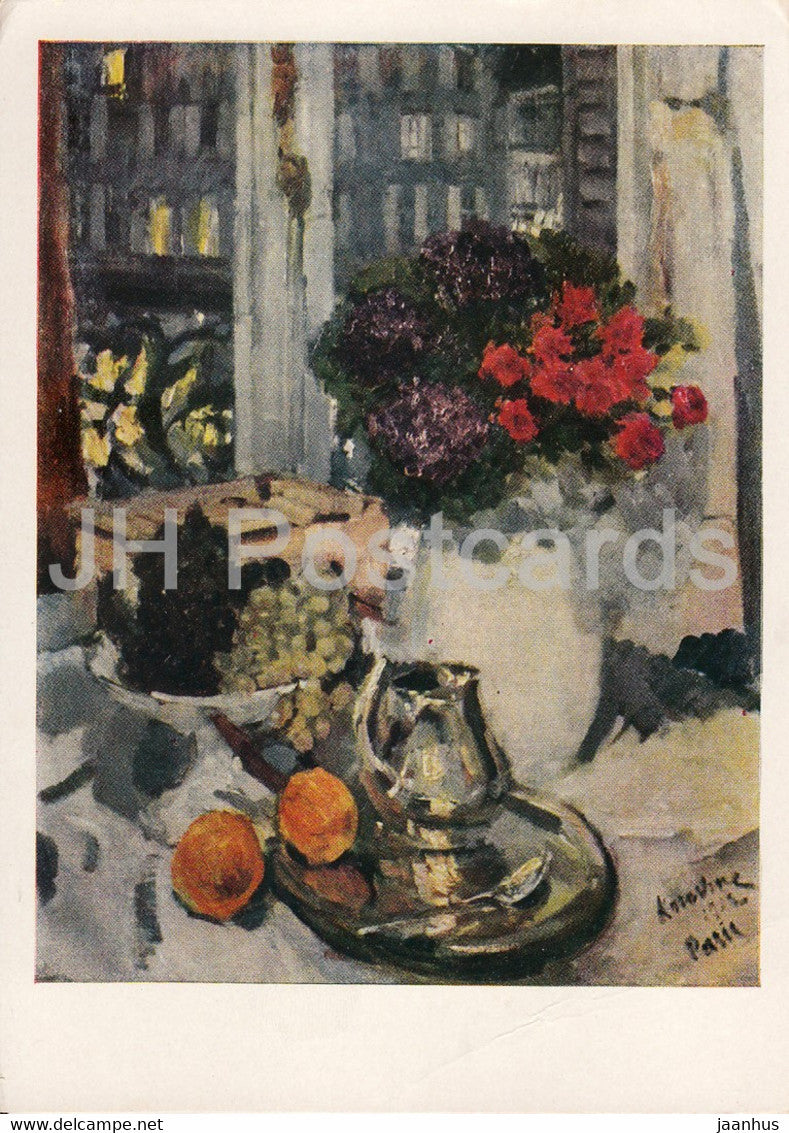 painting by I. Korovin - Still Life - flowers - 1 - Russian art - 1963 - Russia USSR - unused - JH Postcards