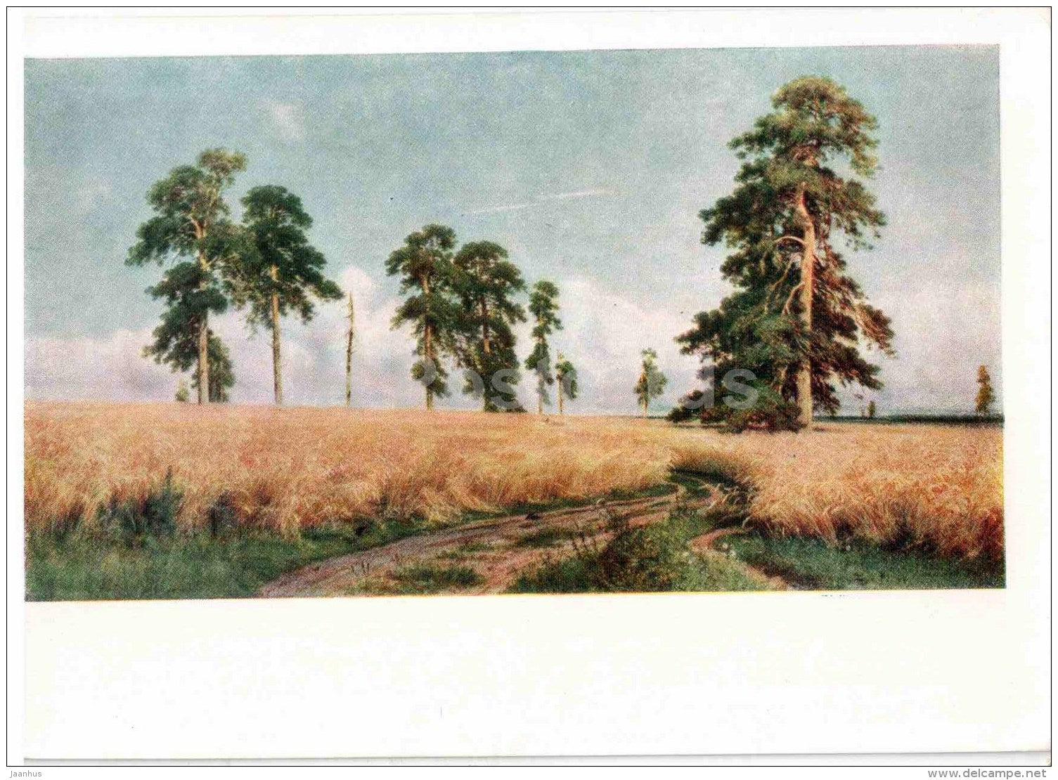 painting by I. Shishkin - Rye Field - Russian art - 1959 - Russia USSR - unused - JH Postcards