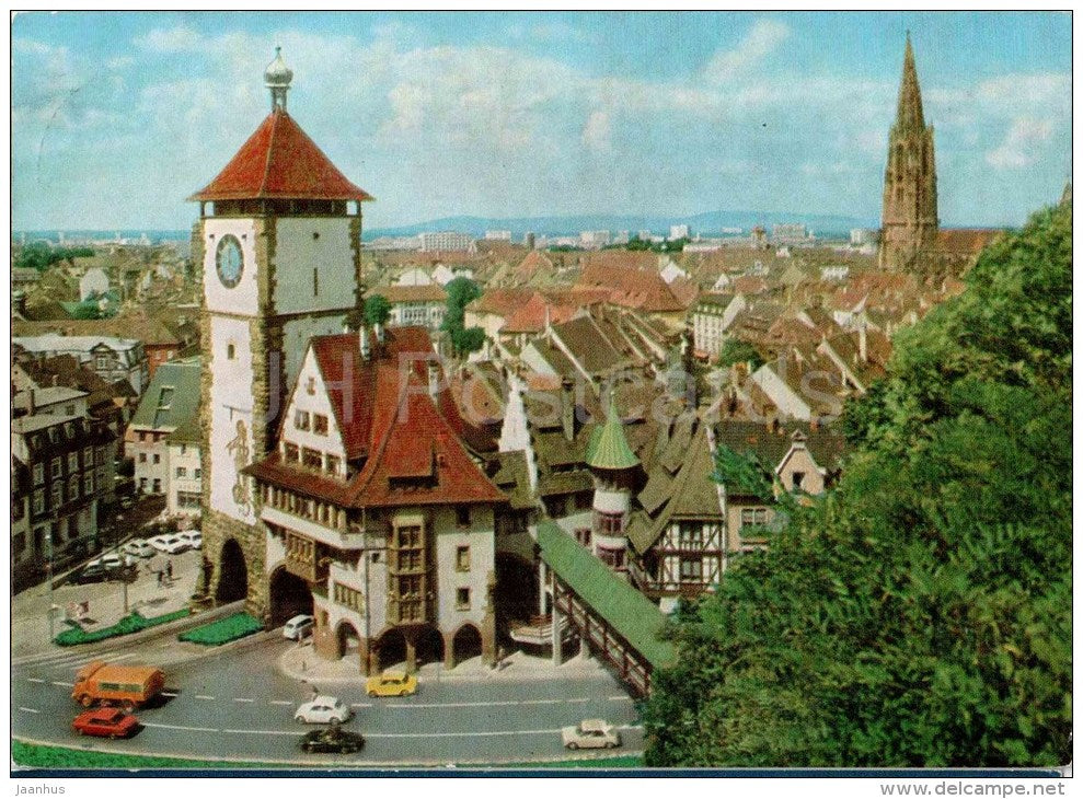 FREIBURG im BREISGAU - Schwabentor und Münster - EUROPA CEPT - 1712 - Germany - gelaufen - JH Postcards