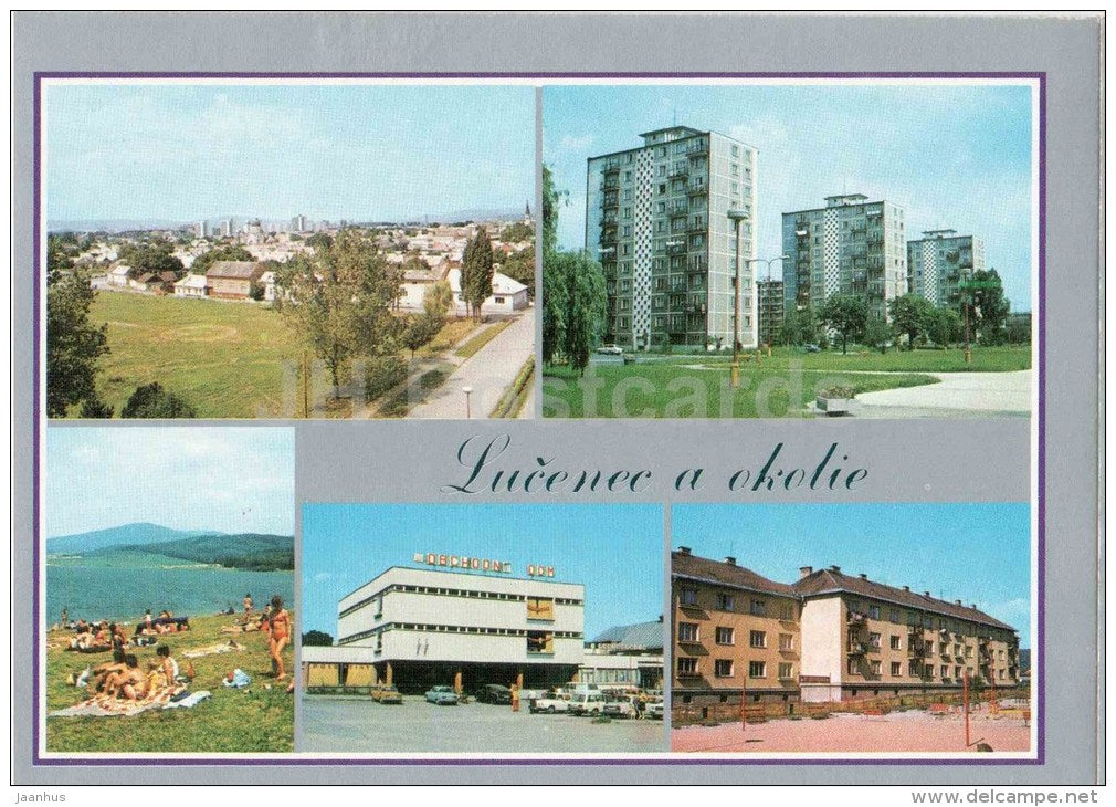 Lucenec a Okolie - new housing estate - dam Ruzina - Divin - Poltar - Czechoslovakia - Slovakia - unused - JH Postcards