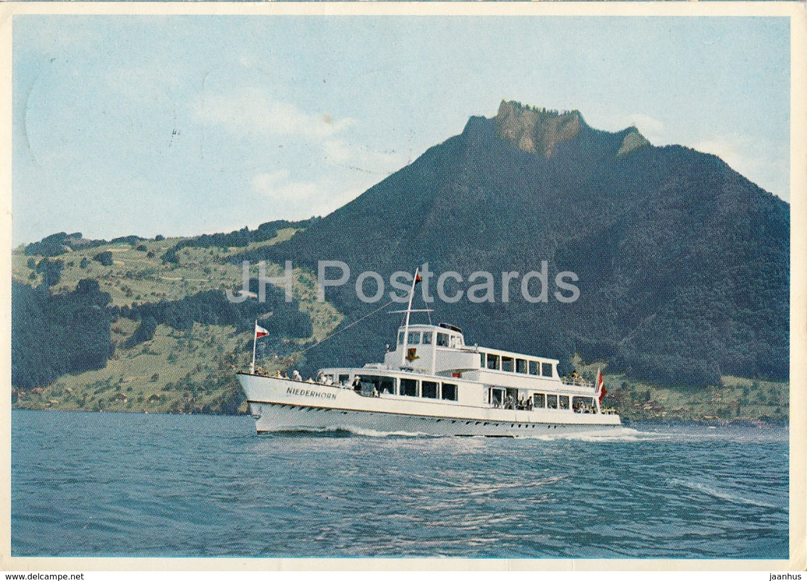 MS Niederhorn auf dem Thunersee - ship - Switzerland - used - JH Postcards