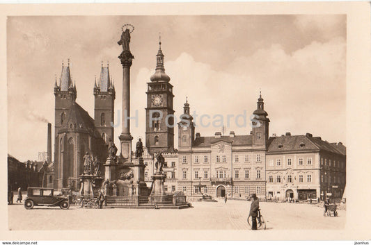 Hradec Kralove - Orbis - old car - 05562 - old postcard - Czech Republic - unused - JH Postcards