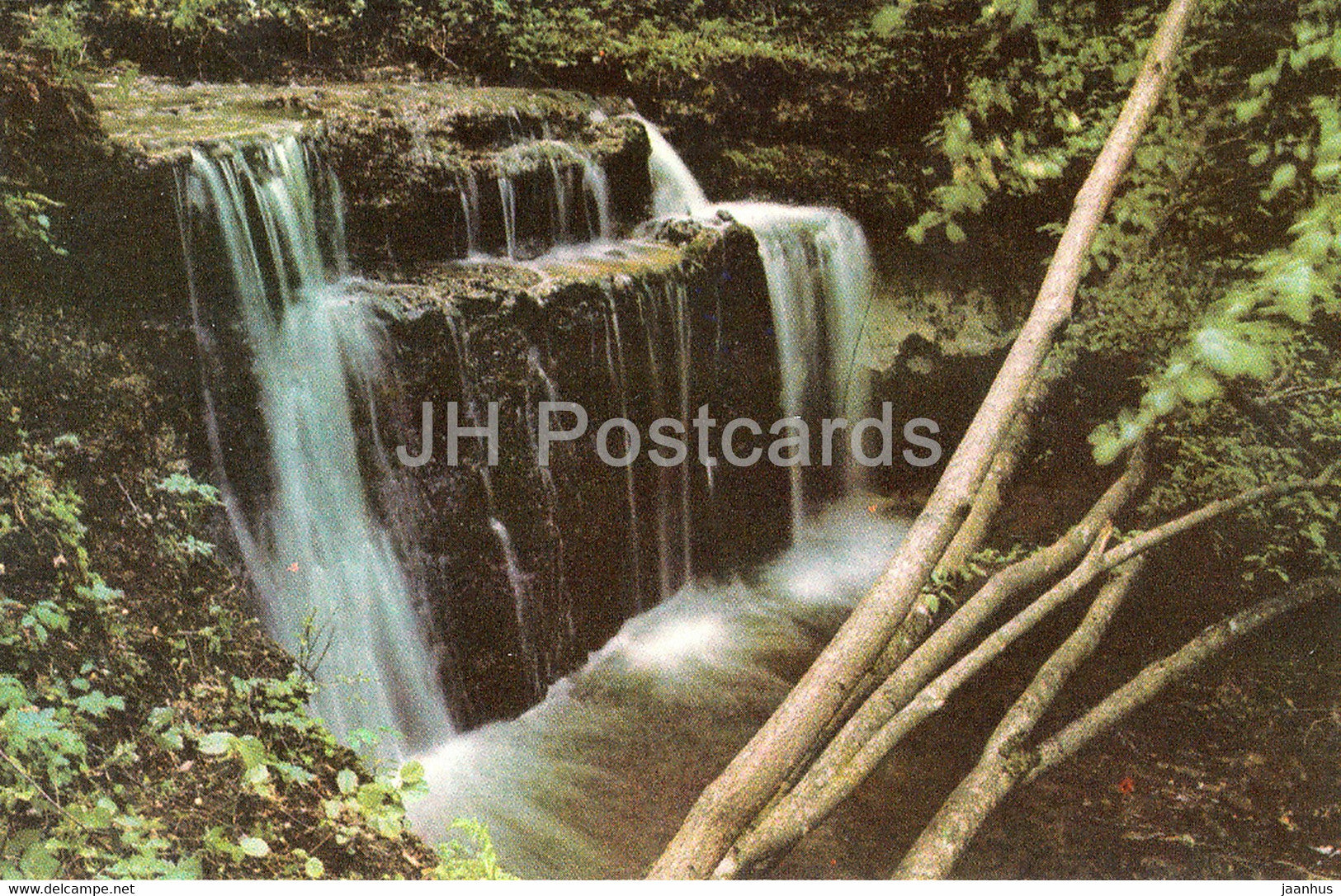 Latvian Nature - Waterfall on the Dauda - 1976 - Latvia USSR - unused - JH Postcards