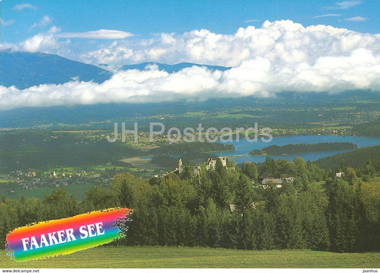 Faaker See - Burgarena Finkenstein - Drollbach und Egg - 2002 - Austria - used - JH Postcards