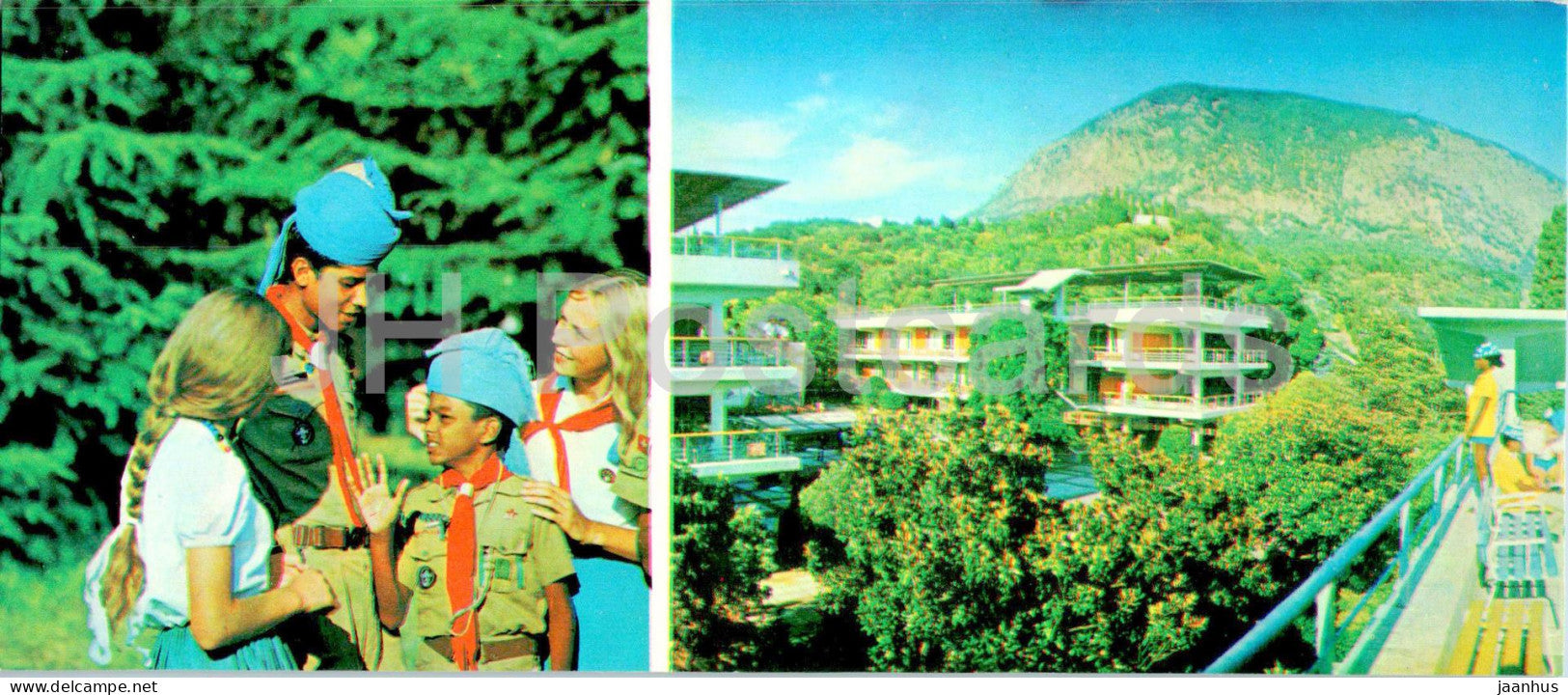 Artek - Young Pioneer camp - pioneers - South Coast of Crimea - 1978 - Ukraine USSR - unused - JH Postcards