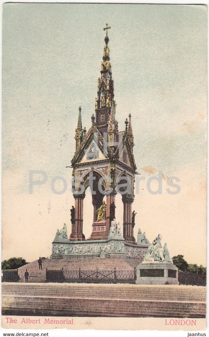 London - The Albert Memorial - Woodbury Series - 647 - old postcard - 1905 - England - United Kingdom - used - JH Postcards