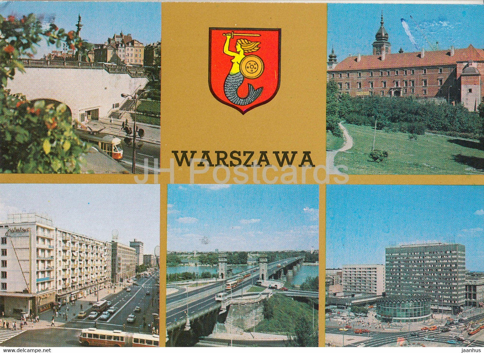 Warszawa - Warsaw - street view - multiview - 2002 - Poland - used - JH Postcards