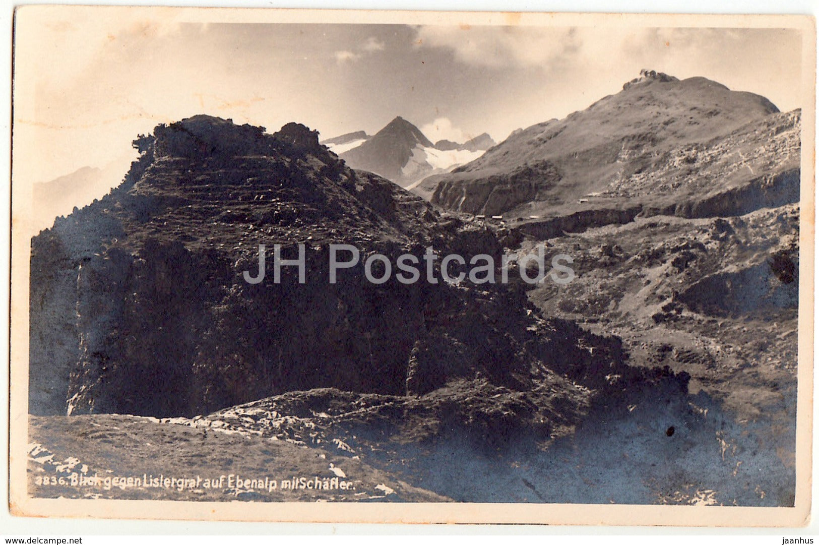 Blick Ebenalp mit Schafler - 2836 - Switzerland - 1922 - used - JH Postcards