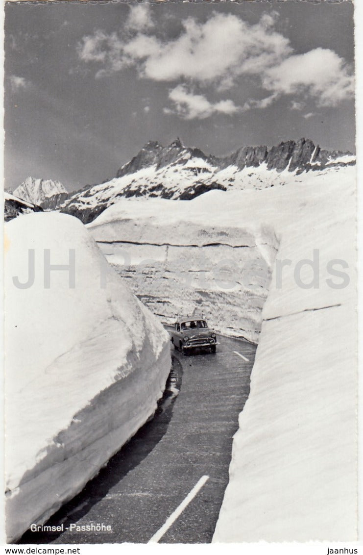 Grimsel - Passhohe - old car - Bazar Edelweiss - 010781 - Switzerland - old postcard - unused - JH Postcards