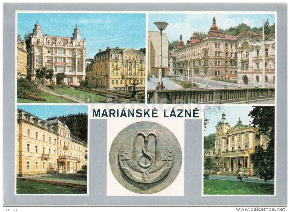 Marianske Lazne - Marienbad - spa - architecture - town views - Czechoslovakia - Czech - unused - JH Postcards