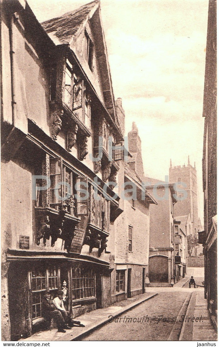 Dartmouth - Fossi Street - 2843 - old postcard - England - United Kingdom - unused - JH Postcards