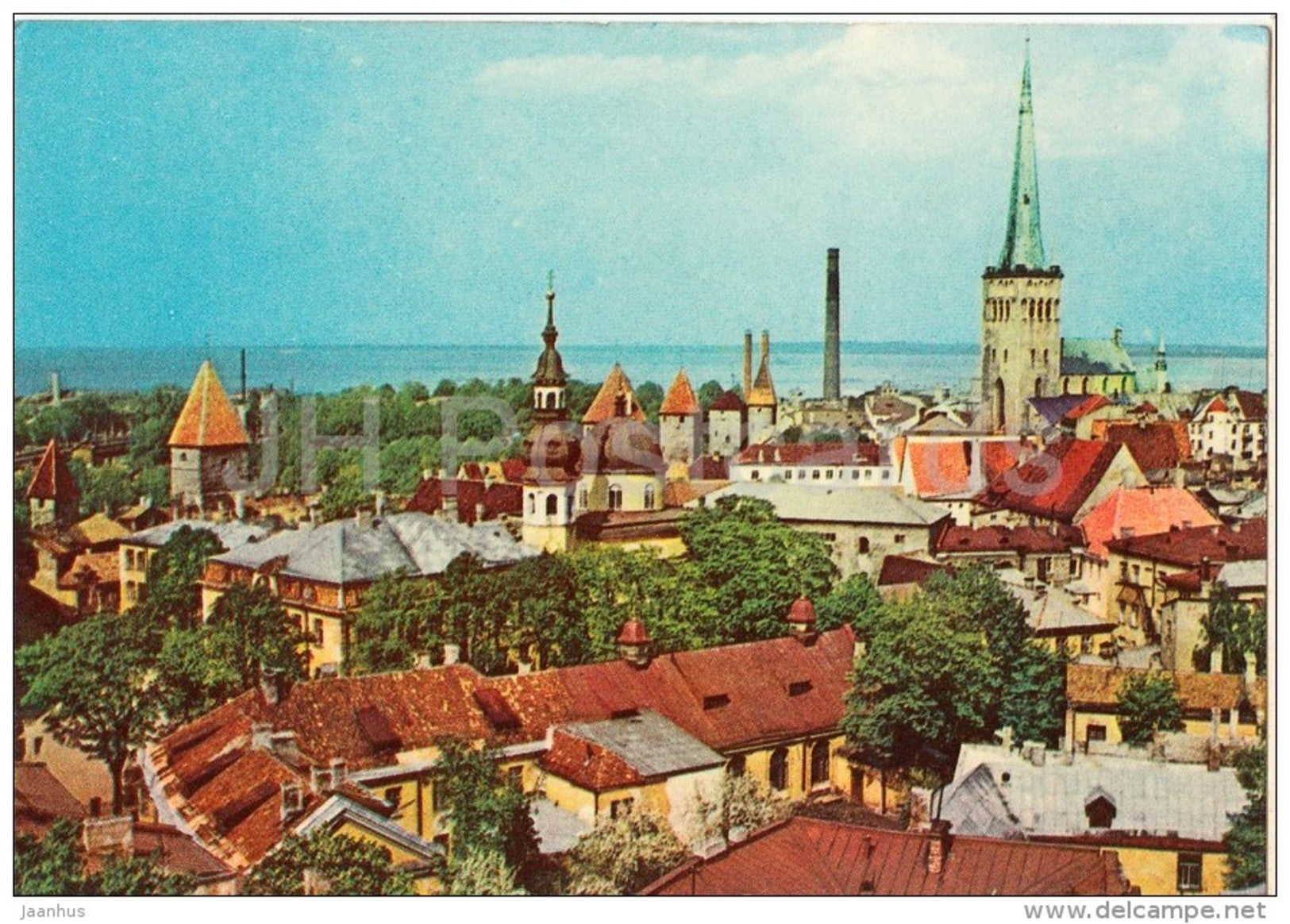 Old Town Panorama - Tallinn - Estonia USSR - 1978 - unused - JH Postcards