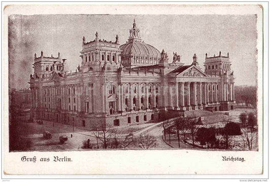 Gruss aus Berlin - Reichstag - Berlin - Germany - old postcard - unused - JH Postcards