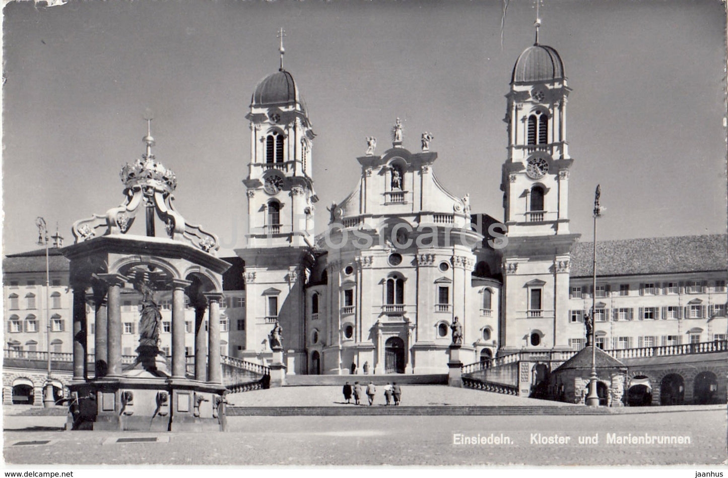 Einsiedeln - Kloster und Marienbrunnen - cloister - 5280 - Switzerland - 1962 - used - JH Postcards