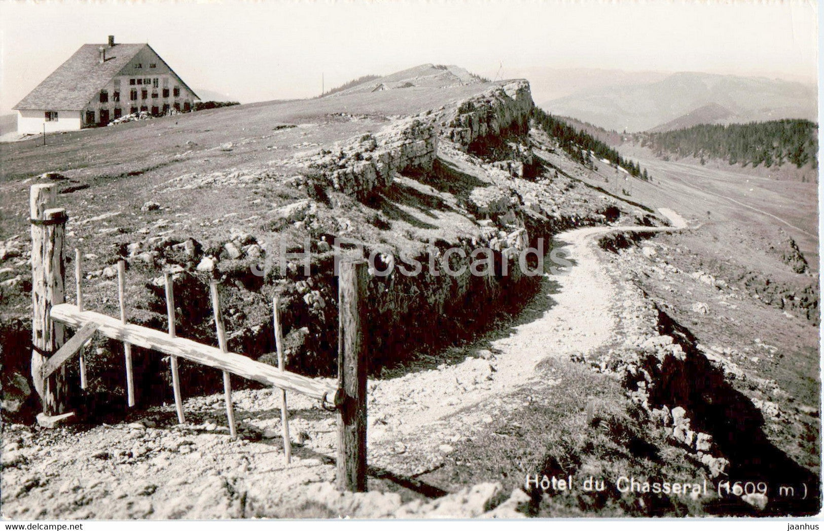 Hotel du Chasseral - 1609 m - old postcard - Switzerland - unused - JH Postcards