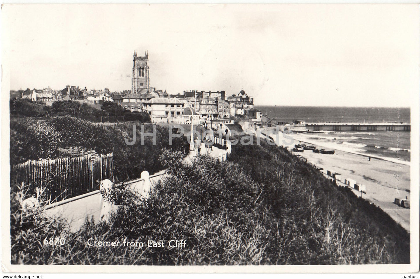 Cromer from East Cliff - 6870 - old postcard - 1959 - United Kingdom - England - used - JH Postcards