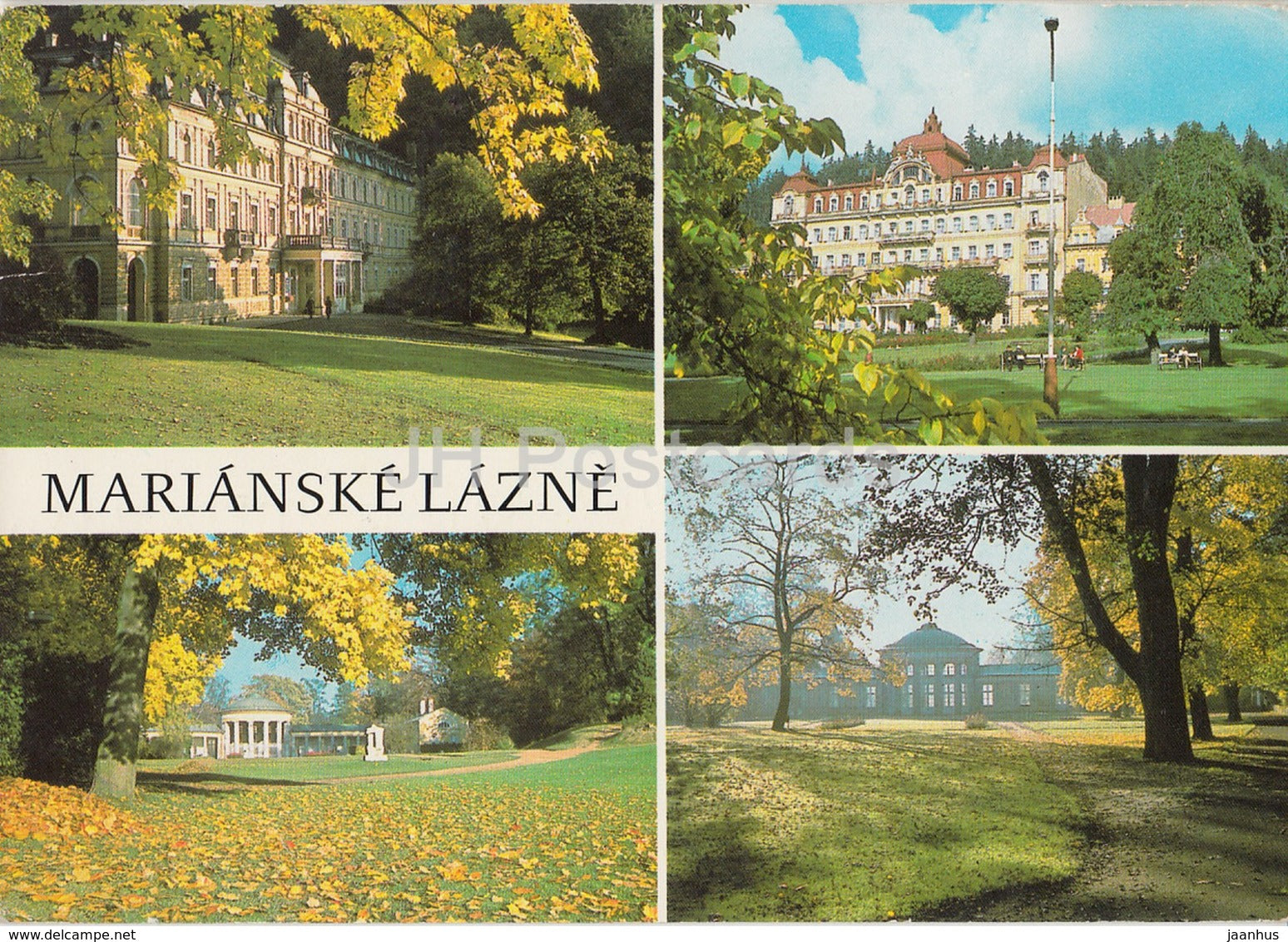 Marianske Lazne - Spa Town - sanatorium Kavkaz - Ferdinand source - multiview - Czechoslovakia - Czech Republic - used - JH Postcards