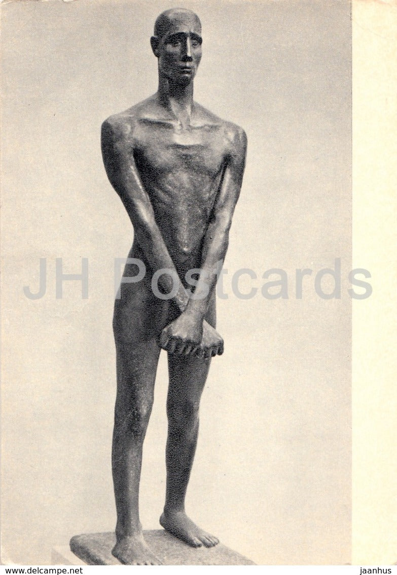 sculpture by Fritz Cremer - Freedom Fighter - German art - 1971 - Russia USSR - unused - JH Postcards