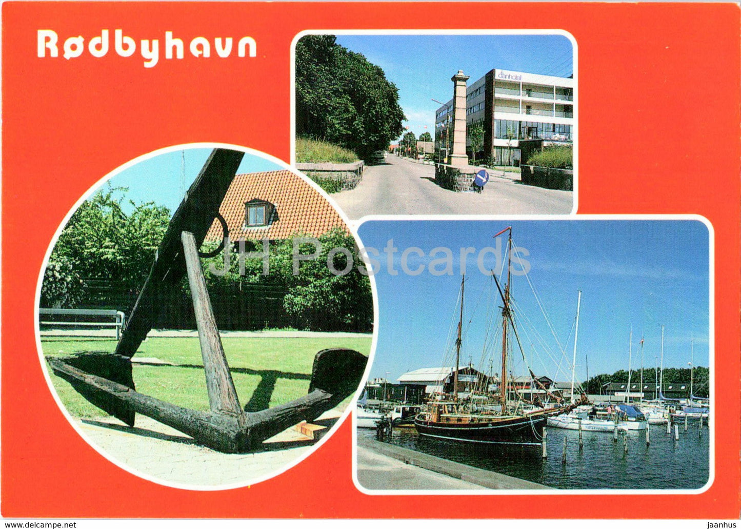 Rodbyhavn - Lolland - ship - anchor - Denmark - unused - JH Postcards