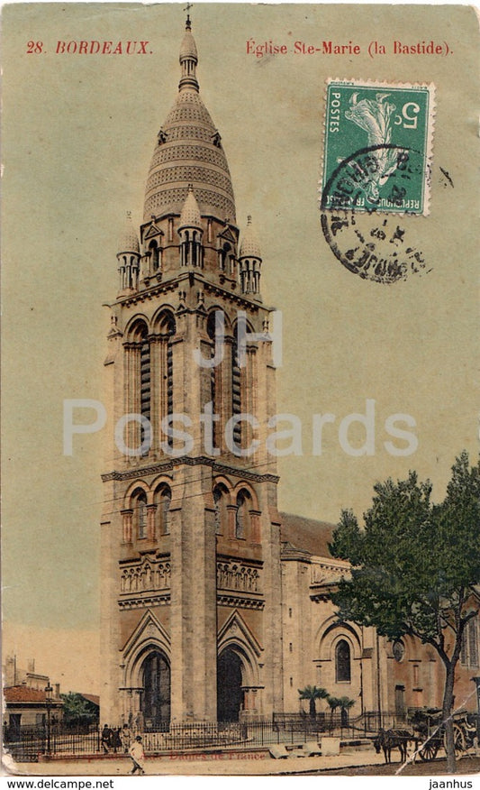 Bordeaux - Eglise St Marie - La Bastide - church - 28 - old postcard - France - used