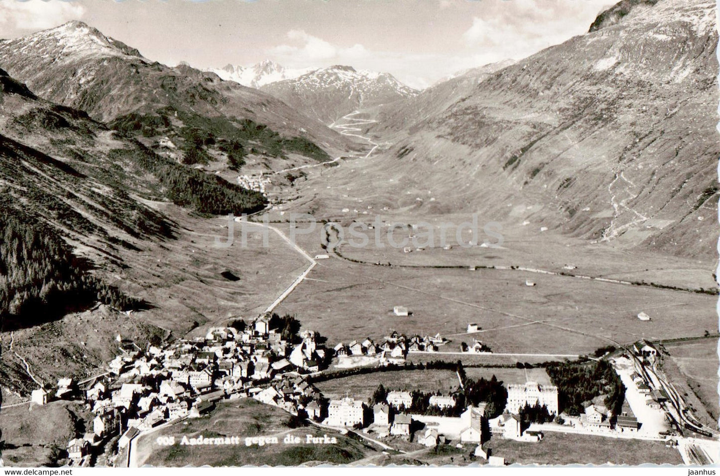 Andermatt gegen die Furka - 905 - old postcard - 1955 - Switzerland - used - JH Postcards