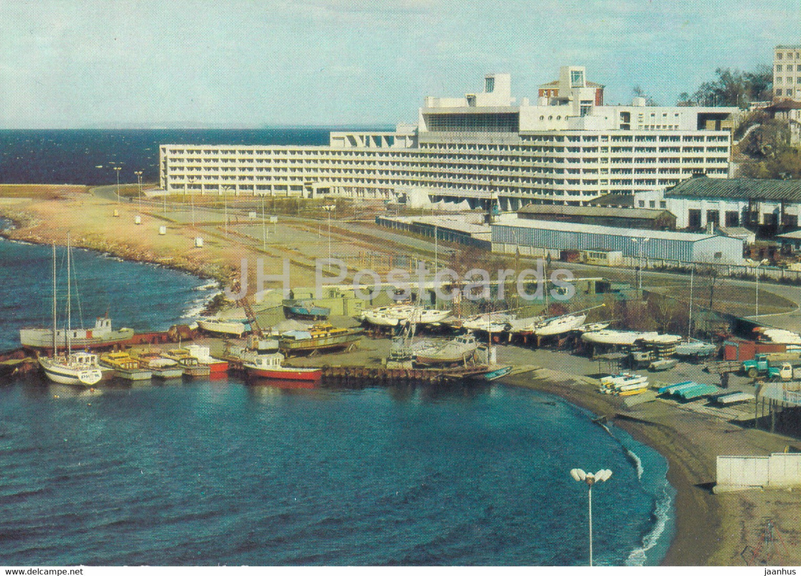 Vladivostok - tourist complex Amur Bay - boat station - postal stationery - 1991 - Russia USSR - unused - JH Postcards