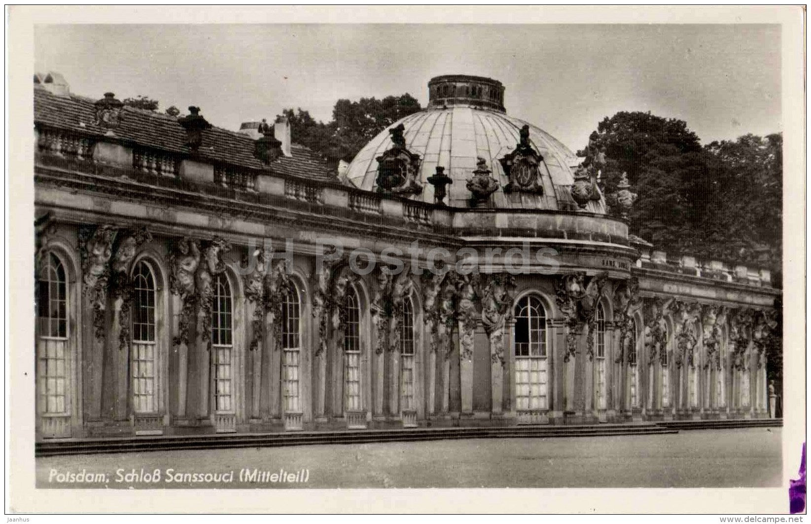 Schloss Sanssouci  , Mittelteil - castle - Potsdam - 19 - Germany - unused - JH Postcards